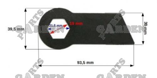 Késtészlet a CASTORAMA SPS38 és a HECHT 5654 gyepfajtákhoz 18 db-os készlet (eredeti pótalkatrész száma: 904218, 565400100) 